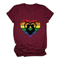 Košulja s ponodom Funny Love Pismo Ispis T Majica Rainbow Grafičke majice LGBT Majice za ravnopravnost