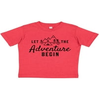 Inktastic Neka avantura započne s kampovanjem šator i planinama poklon dječaka malih majica ili majica mališana