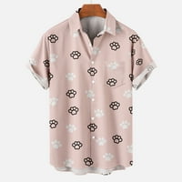 Muške havajske majice casual gumba s kratkim rukavima prema dolje grafičke majice prednje džepove ljetne