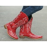 Ritualay Ženske čizme za kolica širokoplata Western Western Boot vezene vintage cipele Moda Retro Dame