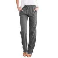 SOIGHEXZC široke pantalone za noge za žene Konder Lounge Hlače Ljetne pantalone Ležerne prilike Cargo