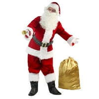 Crveni Santa Claus Sud mun's Fancy-haljina kostim za odrasle