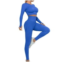 Kompleti vježbanja za žene visoki struk bešavne joge setovi vježbanja za žene dugih rukava hlače za