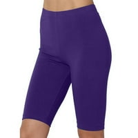 USMIXI ženske joge hlače lagana tanka rastezanja sportska nogu plus veličina čvrste ugradnje kratke