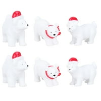 Božićni minijaturni Polarni medvjed ukrasni ukras za mikro-krajolik Kreamenti dekoracija