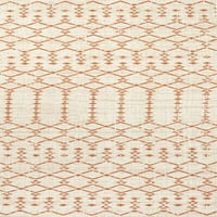 Ourika marokanski geometrijski teksturirani krem ​​narandžasti ft. Ft. Na otvorenom ruperni tepih za
