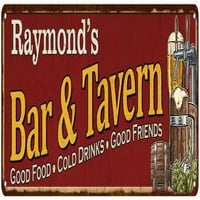 Raymond's Bar and Tavern Crveni Crveni šik potpisuje Man Cave Decor Poklon 108240002430