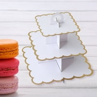 Torta za torta Izvrsna troslojna papirna za jednokratnu desertnu stalku za jednokratnu upotrebu za svadbeni