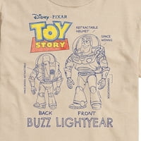 Priča o igračkama - Buzz skice - Muška grafička majica kratkih rukava