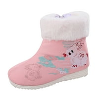 Pimfylm djevojke sniježne čizme na otvorenom gumene potplate zimske djece snježne čizme ružičaste 22