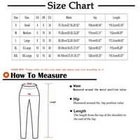 Levmjia Womens Cargo Pants Plus Clearence Trendy Ležerne čvrste elastične struine pantalone Duge ravne hlače