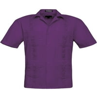 -Style USA muškog ležernog majica kratkih rukava dole Dolje Guyabera Kubanska majica, do 4x