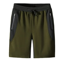 Muškarci Sports Colorblock kratke hlače Ležerne prilike na sredini struka s džepovima sa zatvaračem