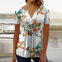 Hanas ljetni ženski kratki rukav, modna majica za ispis, ležerne košulje od tunika