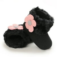 QXUTPO Baby Cipele Velvet Plish Topne cipele Mekane jedinice preparker cvjetne jesene zimske cipele