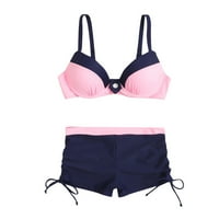Shiusina Women Multi Color Bikini set Push up kupaće kostim odjeće za kupaće kostime Pink XL