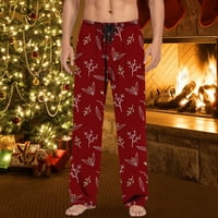 Muške hlače Muški božićne muške casual pidžama hlače sa crtežom i džepovima
