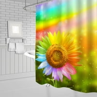 Suncover tuš za tuširanje Proljeće Ljeto cvjetno biljni krajolik Početna kupaonica Dekor poliesterska tkanina Zavjese za zavjese sa kukama
