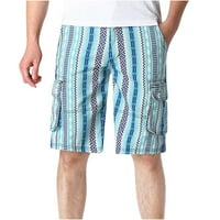 Muški višestruki džepovi Teretne hlače Ležerne prilike na otvorenom Polu hlače Ljeto Print Ravne plaže