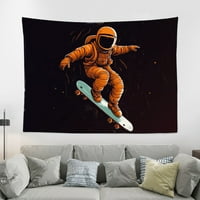 Skateboard Astronaut tapiserija za spavaću sobu estetsku tapiseriju Estetika, Zidna umjetnost Tapisserie