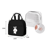 Floral Bunny Anime ruksaci, s torbom za ručak, olovkom, pilić medvjeda privjesak za avokado, gumica,