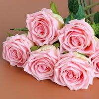 Sretan datum 3 sustave Rose Artifični cvijet, jedno stabljika lažnog cvijeća mladenke za vjenčanje,