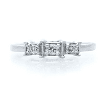 Rachel Koen Diamond Tri kameni zaručnički prsten 14k bijelo zlato 0,50CTTW Veličina 4,5
