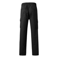-8jcud muške hlače ruke muški pamuk plus veličine džep solidne elastične hlače u cjelokupnim hlačama