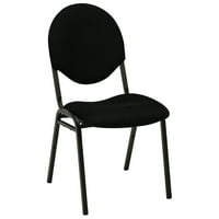 RealSpace® banket podstavljeni tkanini sjedalo, tkanina zadnjeg slaganja stolice 9 10 Širina sjedala, crni sjedala crni okvir, količina: 1