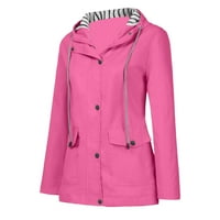 DTIDTPE jakne za žene Blazer jakne za žene plus vodootporan vanjski kapuljač kapuljača čvrstine kišne