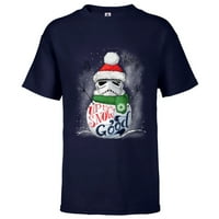 Star Wars Stormtrooper do snijega Dobar smiješni odmor - majica kratkih rukava za djecu - atletska mornarica