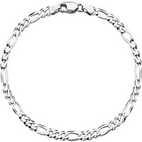 Savrašnja sterling srebrni čvrsti talijanski figaro, uže, hermingbone, zmija, mariner lanac ANKLET za