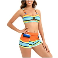 Finelylove ženske kupaće kostime podstavljene grače grudnjaka BIKIL BIKINI Orange XL