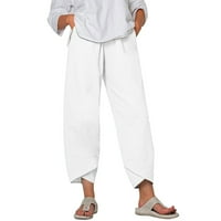 MRAT pune dužine hlače udobne pantalone sa džepovima Dame Dame Ispis džep, sportski trčanje joga atletičke