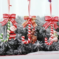 Božićna ornamenta za privlačna vodootporna smola visi za kućište Candy Cane za dom