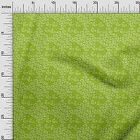Onuone pamučne fleke svijetle zelene tkanine napušta Bandhani šivaći materijal za ispis tkanine sa dvorištem