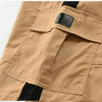 Auroural Muške kratke hlače Muške boje podudarajuće radne kratke hlače Slim Fit Multi patentni zatvarač