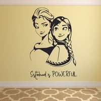 Smrznute sestre Elsa i Anna pusti ga Disney Cartoon Zidna naljepnica Art naljepnica za djevojke Dječje