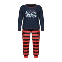 Božićna porodica Pajamas Outfit Pismo Ispis Dugih rukava okrugli ovratnik za spavanje za spavanje za