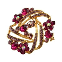 Brooch Pins Glitter Breappin Cinc Legura sa kristalnim cvjetnim uzorcima Pokloni za žene ženska nakita