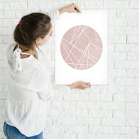 AmericanFlat minimalističko svjetlo ružičasti krug Print by pop monica poster Art Print