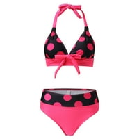 PXiakgy Tankini kupaći odijela za ženske odjeće za plažu plus bikini veličine ispisa SwimjupMait kupaći kostimi Žene kupaće kostimi podstavljene kupaće kostime Tankinis set ružičasta + xl