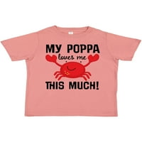 Inktastic Moja Poppa voli me dječja Crab poklon mališani dječak ili majica mališana