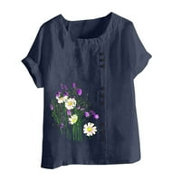 Majice o-vrat košulje naljepnice poklon za sestru Žensko ljetno casual okrugli vrat kratkih rukava cvjetni