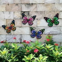Metalni leptir zidni dekor - Zidno umjetničko ukrasi viseći kuhinju, vanjsku, ogradu, vrt, dvorište,