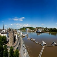 Quayside, Reginald's Tower, River Suir, Waterford City, County Waterford, Republika Irska Poster Print