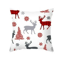 Sretan Božićna spavaća soba Dekoracija dnevnog boravka Novogodišnja poklon Santa Elk Božićni jastuk COLD COLD CRVENO Ukrasi