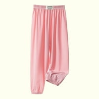 Toddler Kids Baby Girls Fashion Slatka slatka svila Široke hlače hlače hlače pantalone ružičaste 3-4