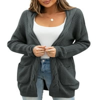 A.JESDANI Ženski kardigan džemper Chunky kabel pleteno labav kardigan sa džepovima S-XXL