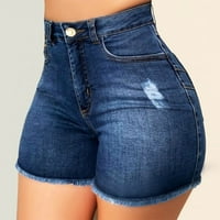 Iopqo kratke hlače za ženske kratke hlače Ženske kratke hlače HOTPANT visoko slomljene tanke žene od